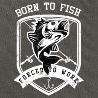 Born To Fish Forced To Work Fisher Man Cotton Canvas Backpack