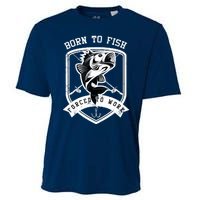 Born To Fish Forced To Work Fisher Man Cooling Performance Crew T-Shirt