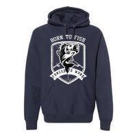 Born To Fish Forced To Work Fisher Man Premium Hoodie