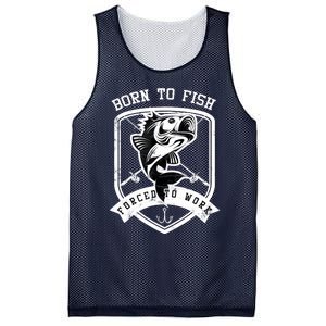 Born To Fish Forced To Work Fisher Man Mesh Reversible Basketball Jersey Tank