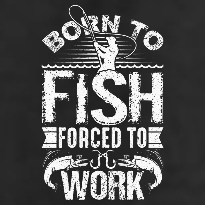 Born To Fish But Forced To Work Funny Fishing Quote Hat