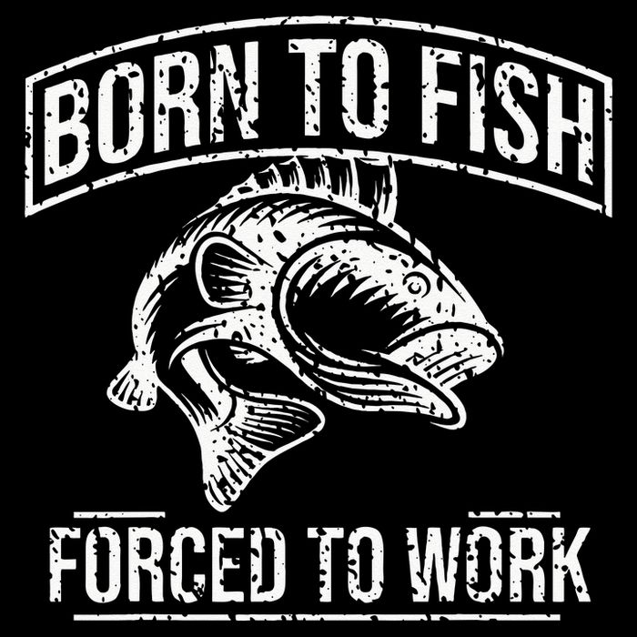 Born To Fish But Forced To Work Funny Fishing Impact Tech Backpack