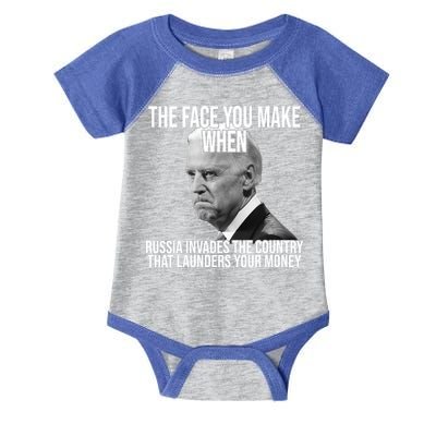 Biden The Face You Make When Russia Invades The Country Infant Baby Jersey Bodysuit