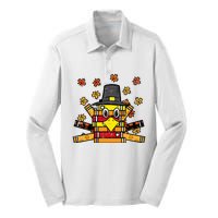 Books Turkey Funny Read Thanksgiving Teacher Fall Silk Touch Performance Long Sleeve Polo