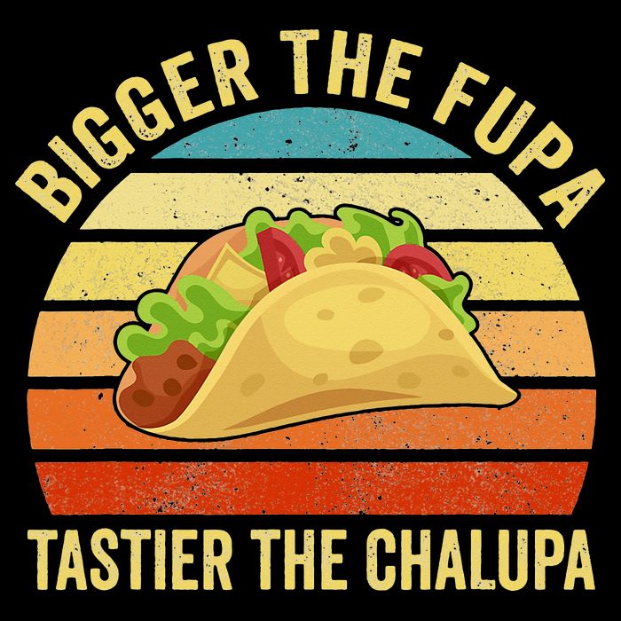 Bigger The Fupa Tastier The Chalupa Stripe Pom Pom Beanie