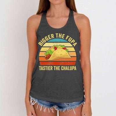 Bigger The Fupa Tastier The Chalupa Women's Knotted Racerback Tank