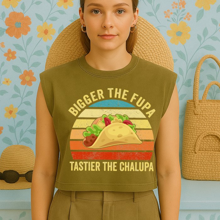 Bigger The Fupa Tastier The Chalupa Garment-Dyed Women's Muscle Tee