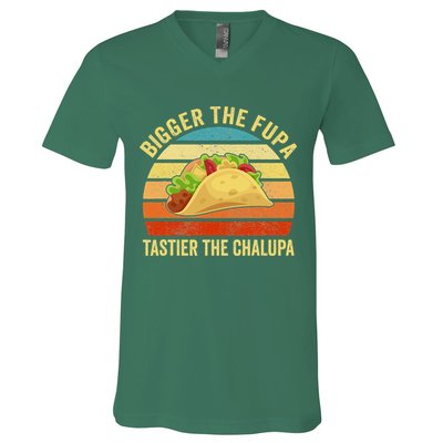 Bigger The Fupa Tastier The Chalupa V-Neck T-Shirt