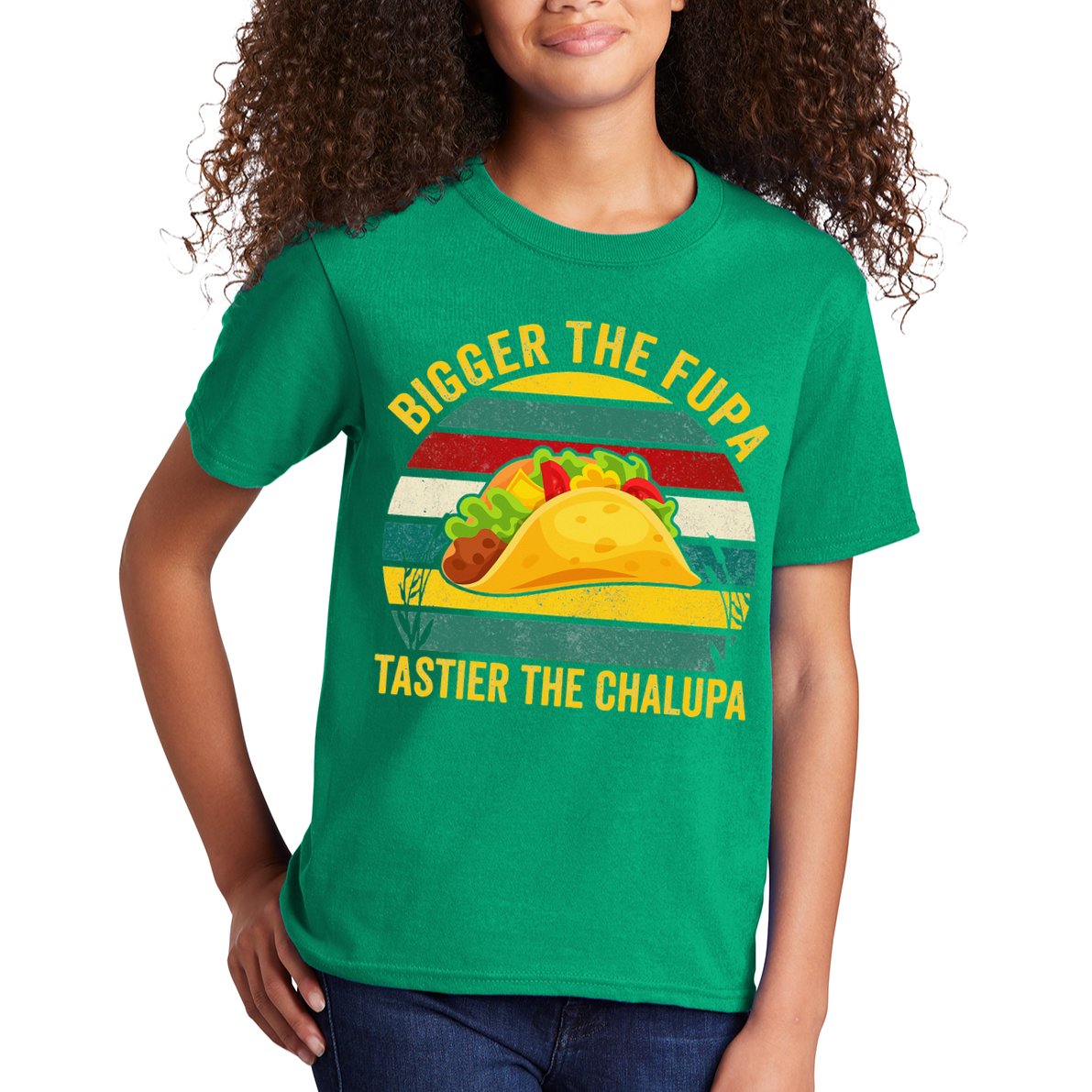 Bigger The Fupa Tastier The Chalupa Kids T-Shirt