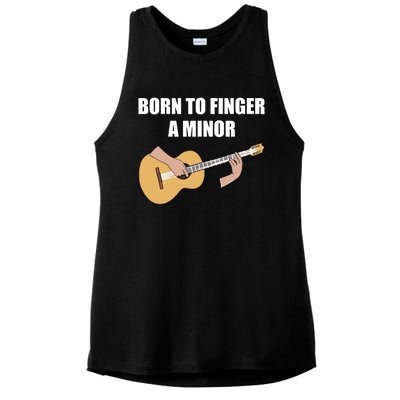 Born To Finger A Minor Ladies PosiCharge Tri-Blend Wicking Tank