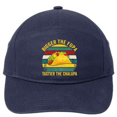 Bigger The Fupa Tastier The Chalupa 7-Panel Snapback Hat