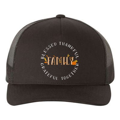 Blessed Thankful Family Thanksgiving Yupoong Adult 5-Panel Trucker Hat