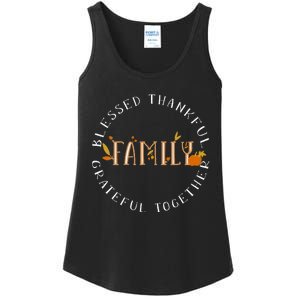 Blessed Thankful Family Thanksgiving Ladies Essential Tank