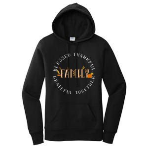 Blessed Thankful Family Thanksgiving Women's Pullover Hoodie