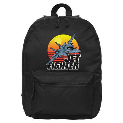 Born To Fly Fighter Jet Plane Airplane 16 in Basic Backpack