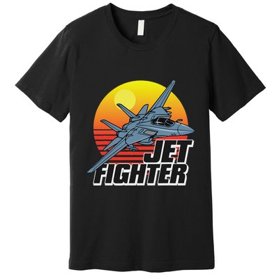 Born To Fly Fighter Jet Plane Airplane Premium T-Shirt