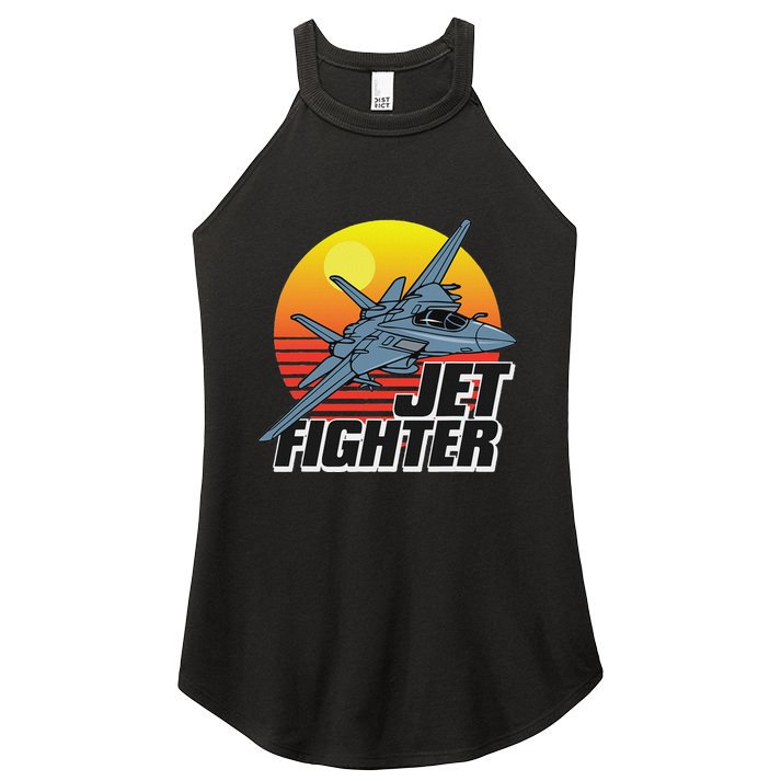 Born To Fly Fighter Jet Plane Airplane Women's Perfect Tri Rocker Tank