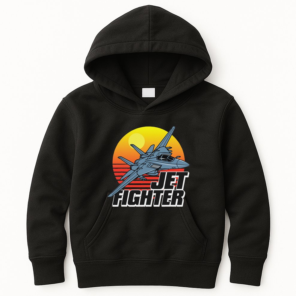 Born To Fly Fighter Jet Plane Airplane Kids Hoodie