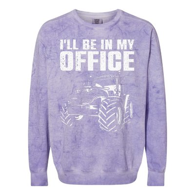 Best Tractor For Men Women Farming Agriculture Farmer Office Colorblast Crewneck Sweatshirt