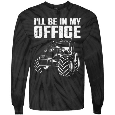 Best Tractor For Men Women Farming Agriculture Farmer Office Tie-Dye Long Sleeve Shirt