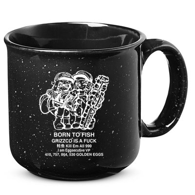Born To Fish Grizzco Is A Fuck Kill Em All 999 15oz Campfire Ceramic Mug