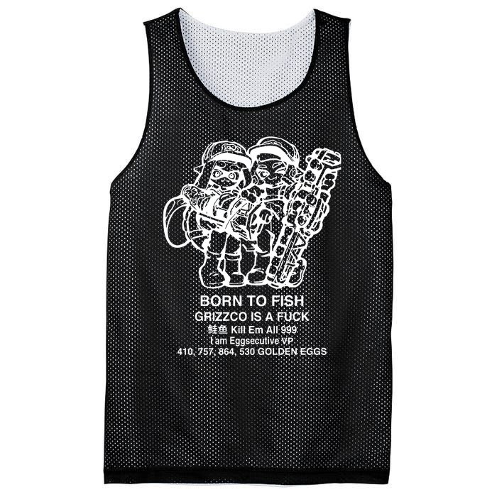 Born To Fish Grizzco Is A Fuck Kill Em All 999 Mesh Reversible Basketball Jersey Tank