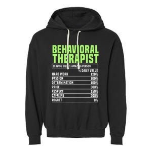 Behavioral Therapist Facts Analyst Behavior Tech Garment-Dyed Fleece Hoodie