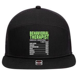 Behavioral Therapist Facts Analyst Behavior Tech 7 Panel Mesh Trucker Snapback Hat