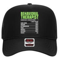 Behavioral Therapist Facts Analyst Behavior Tech High Crown Mesh Back Trucker Hat