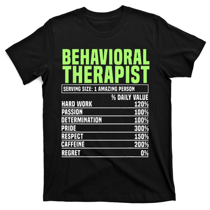 Behavioral Therapist Facts Analyst Behavior Tech T-Shirt