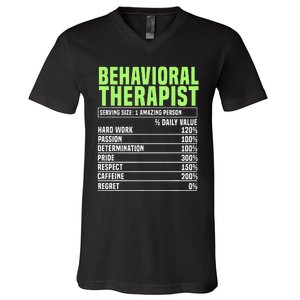 Behavioral Therapist Facts Analyst Behavior Tech V-Neck T-Shirt