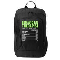 Behavioral Therapist Facts Analyst Behavior Tech City Backpack