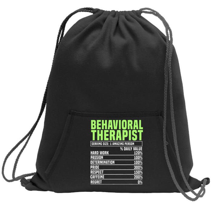 Behavioral Therapist Facts Analyst Behavior Tech Sweatshirt Cinch Pack Bag