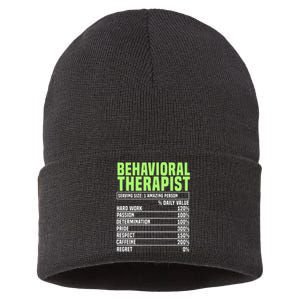 Behavioral Therapist Facts Analyst Behavior Tech Sustainable Knit Beanie