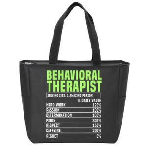 Behavioral Therapist Facts Analyst Behavior Tech Zip Tote Bag