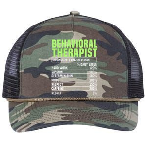 Behavioral Therapist Facts Analyst Behavior Tech Retro Rope Trucker Hat Cap