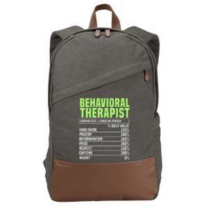 Behavioral Therapist Facts Analyst Behavior Tech Cotton Canvas Backpack