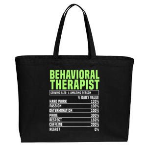 Behavioral Therapist Facts Analyst Behavior Tech Cotton Canvas Jumbo Tote