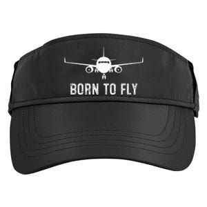 Born To Fly Funny Airplane Pilot Gift Men Aviation Airline Adult Drive Performance Visor