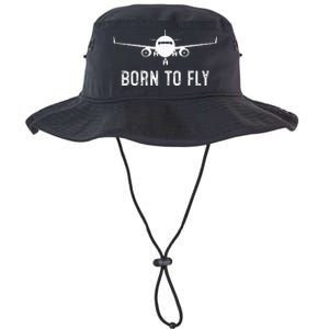 Born To Fly Funny Airplane Pilot Gift Men Aviation Airline Legacy Cool Fit Booney Bucket Hat