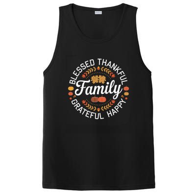 Blessed Thankful Family Thanksgiving Gift PosiCharge Competitor Tank