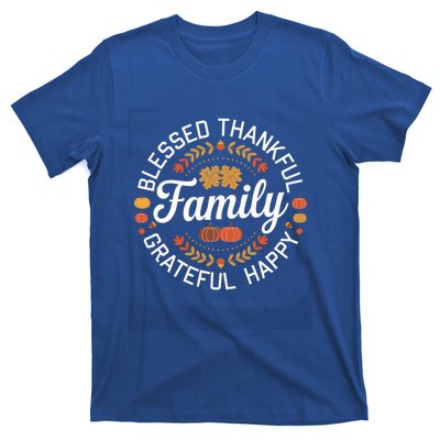 Blessed Thankful Family Thanksgiving Gift T-Shirt