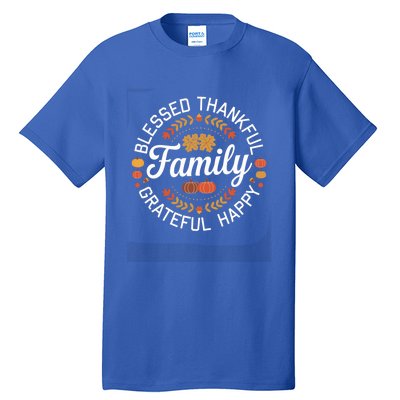 Blessed Thankful Family Thanksgiving Gift Tall T-Shirt