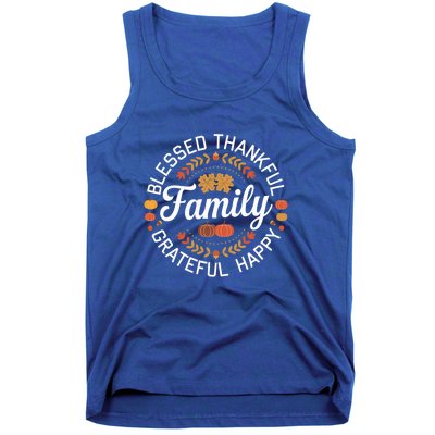 Blessed Thankful Family Thanksgiving Gift Tank Top