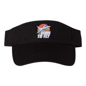 Born To Fly Fighter Jet Plane Airplane Valucap Bio-Washed Visor