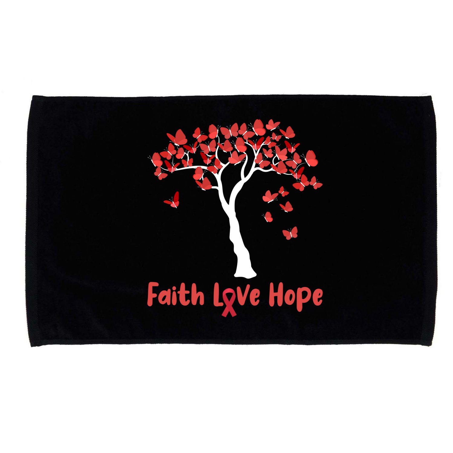 Butterfly Tree Faith Love Hope Gift Microfiber Hand Towel