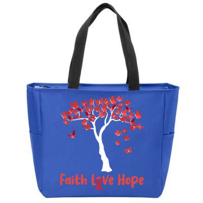Butterfly Tree Faith Love Hope Gift Zip Tote Bag