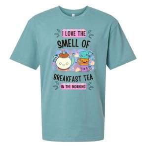 Breakfast Tea. Funny Morning Sueded Cloud Jersey T-Shirt