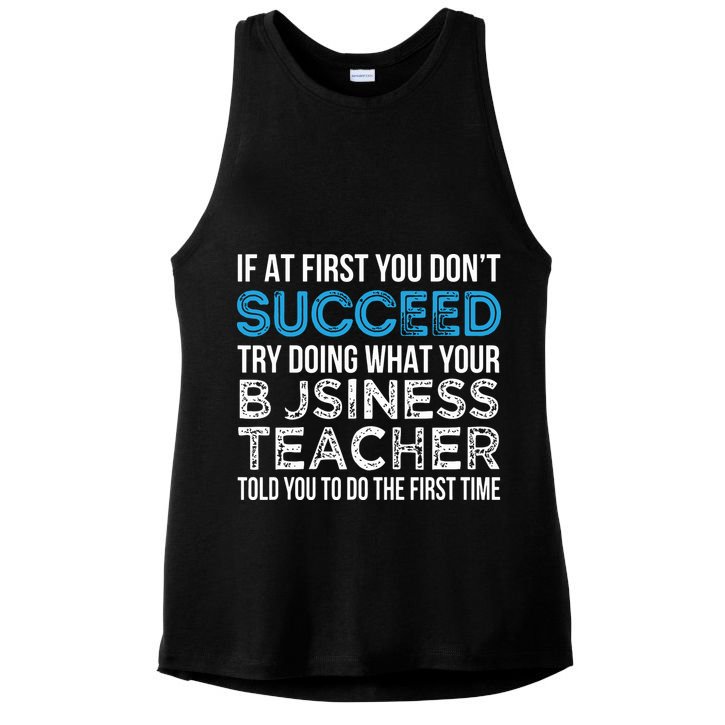 Business Teacher Funny For Business Teacher Ladies PosiCharge Tri-Blend Wicking Tank