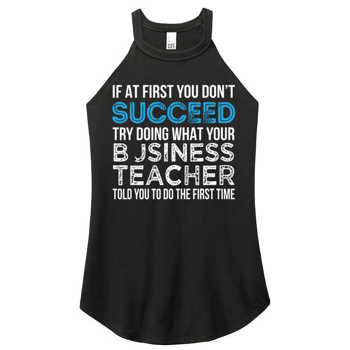 Business Teacher Funny For Business Teacher Women's Perfect Tri Rocker Tank